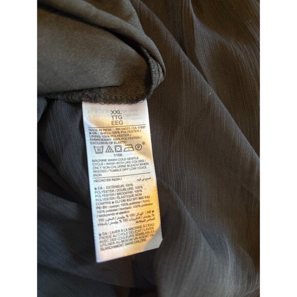 Old Navy Boho-Midi Dress XXL Smocked Bodice & Eyelet Hem Flowy Fairy Whimsigoth - Picture 13 of 13